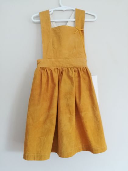 Children's naturally dyed Pinafore Size 5 yrs